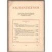 SALMANTICENSIS. COMMENTARIUS DE SACRIS DISCIPLINIS-vol 11, fasc 3-1964
