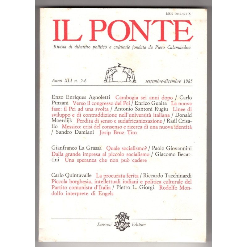 IL PONTE-n 5-6, settembre/dicembre-1985