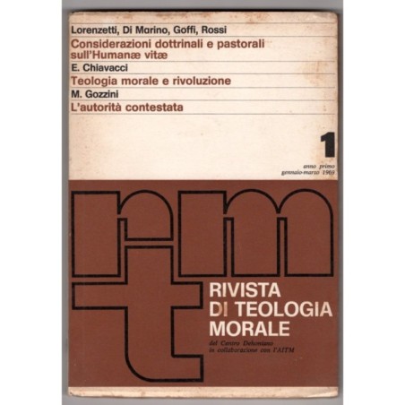 RIVISTA DI TEOLOGIA MORALE-n 1, gennaio/marzo-1969