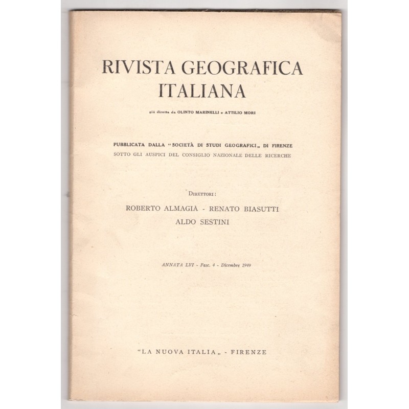RIVISTA GEOGRAFICA ITALIANA-fasc 4, dicembre-1949
