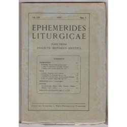 EPHEMERIDES LITURGICAE-vol LXI, fasc 1-1947