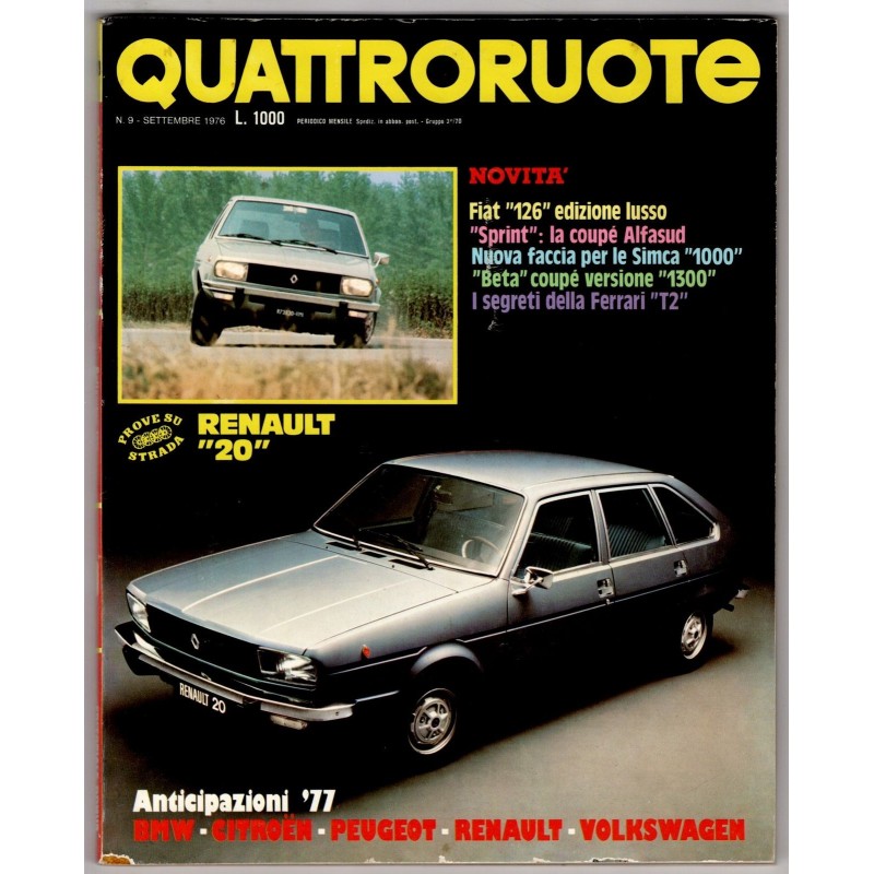 QUATTRORUOTE-n 249, settembre-1976