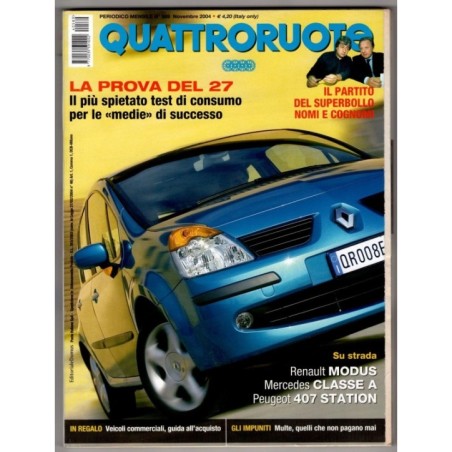 QUATTRORUOTE-n 589, novembre-2004