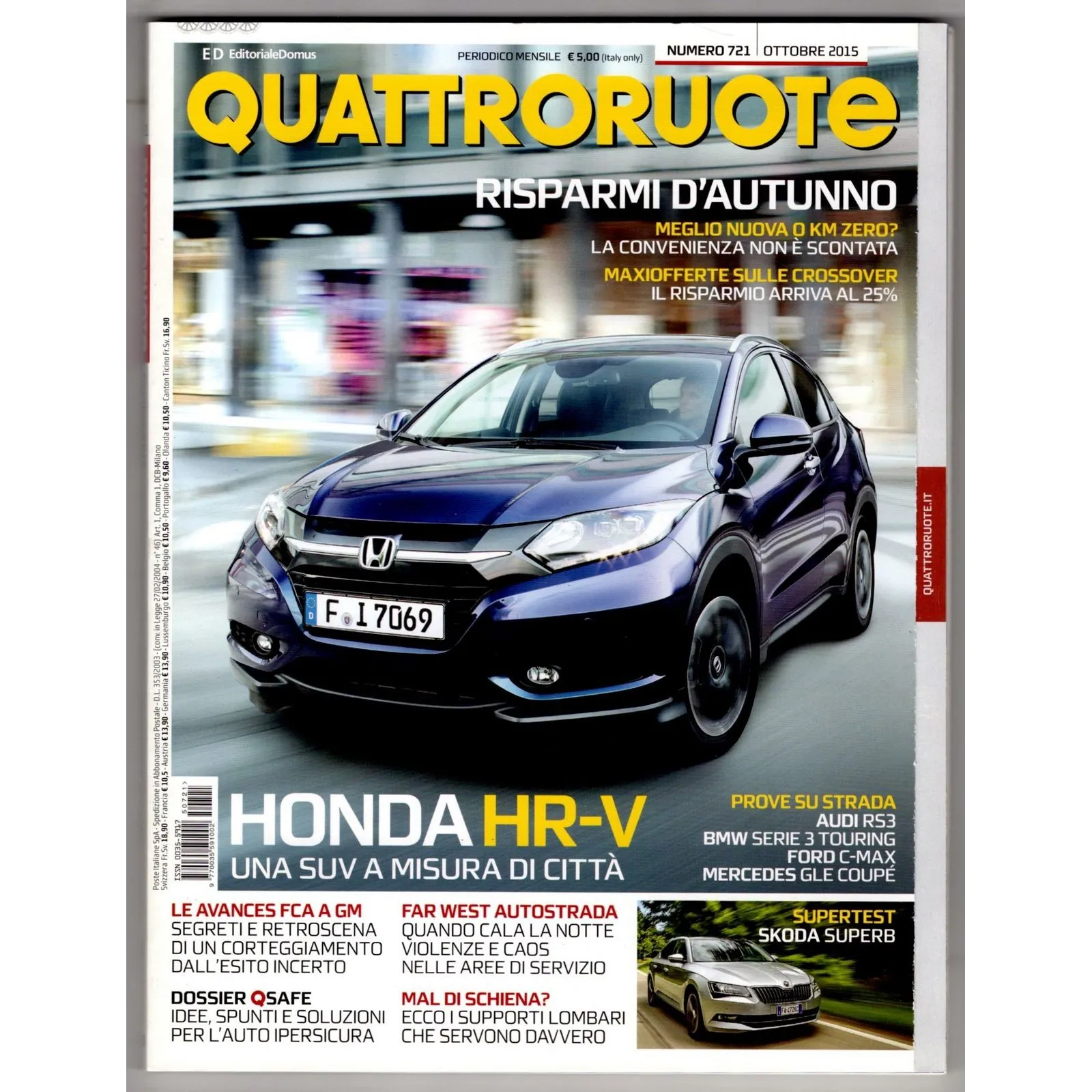 QUATTRORUOTE-n 721, ottobre-2015