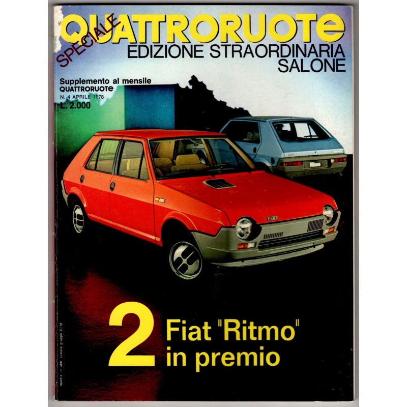 QUATTRORUOTE-n 269, supplemento al n 4-1978