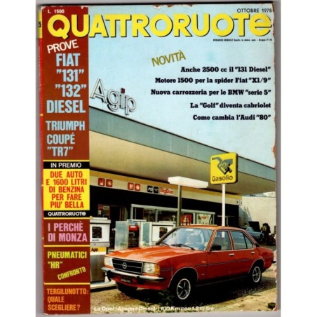 QUATTRORUOTE-n 275, ottobre-1978