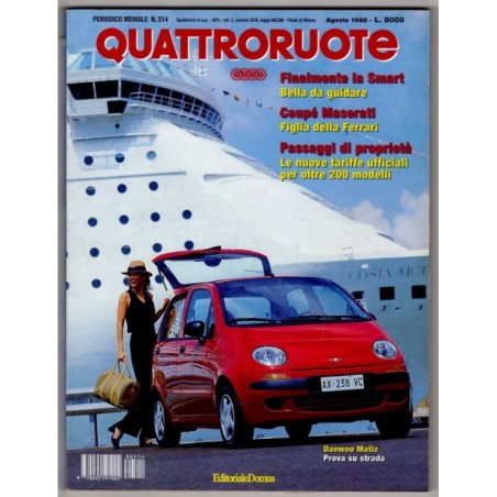 QUATTRORUOTE-n 514, agosto-1998