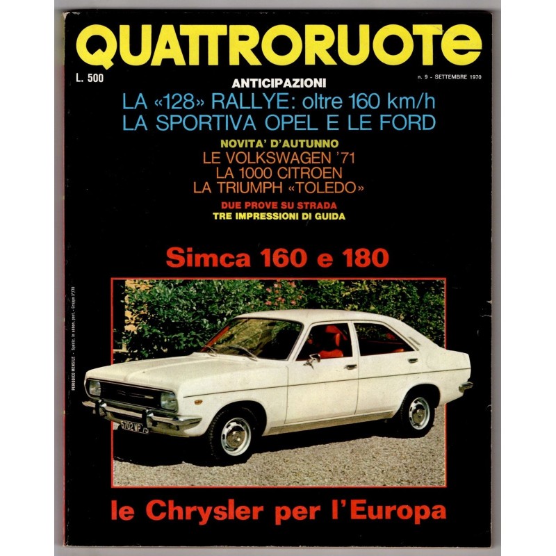 QUATTRORUOTE-n 177, settembre-1970