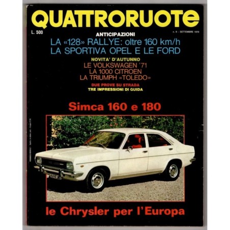QUATTRORUOTE-n 177, settembre-1970
