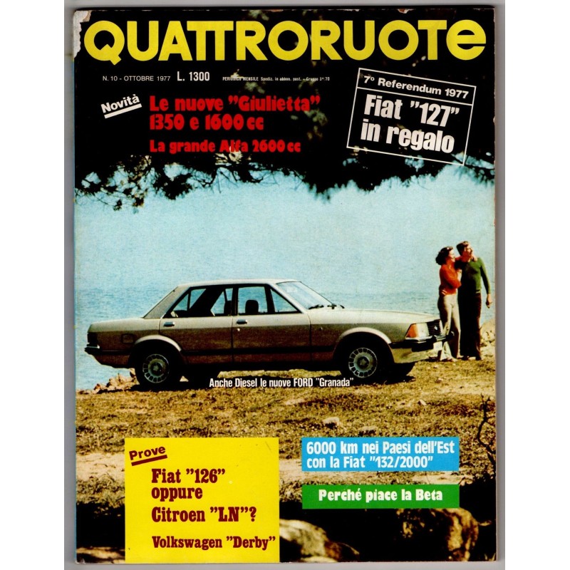 QUATTRORUOTE-n 262, ottobre-1977