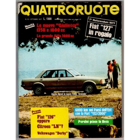 QUATTRORUOTE-n 262, ottobre-1977