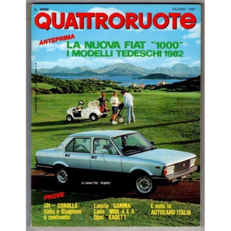 QUATTRORUOTE-n 308, giugno-1981