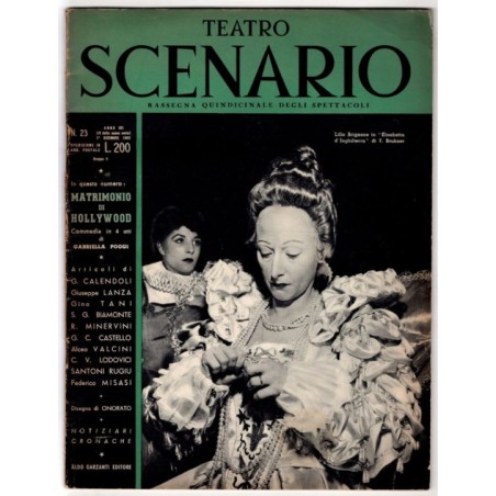TEATRO SCENARIO-n 23, 1 dicembre-1952