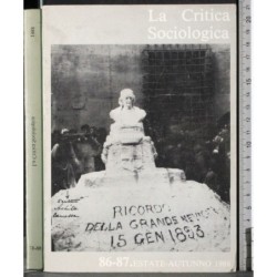 LA CRITICA SOCIOLOGICA-n 86-87, estate/autunno-1988