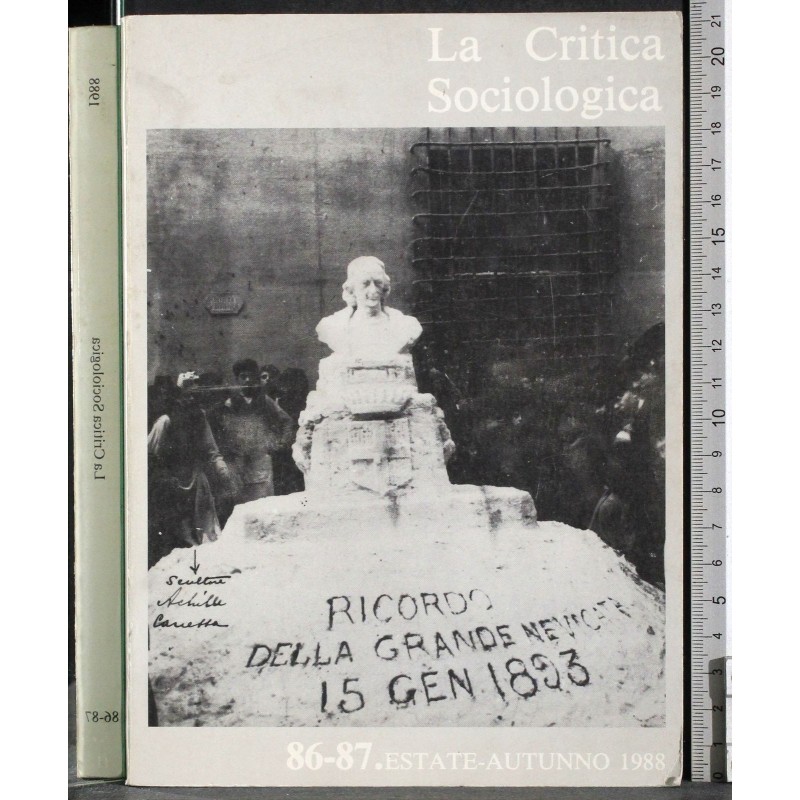 LA CRITICA SOCIOLOGICA-n 86-87, estate/autunno-1988