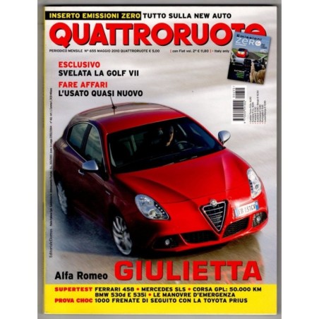 QUATTRORUOTE-n 655, maggio + ristampa Quattroruote n 1, febbraio 1956-2010