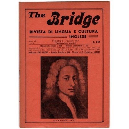 THE BRIDGE. RIVISTA DI LINGUA E CULTURA INGLESE-n 68, gennaio-1952