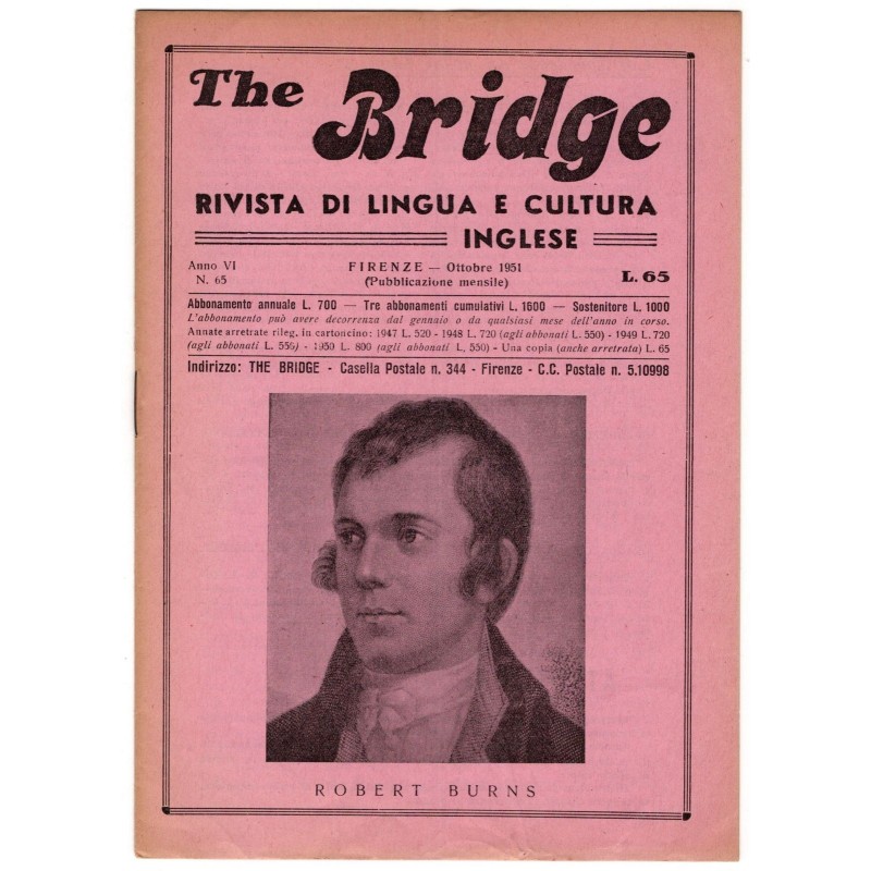 THE BRIDGE. RIVISTA DI LINGUA E CULTURA INGLESE-n 65, ottobre-1951