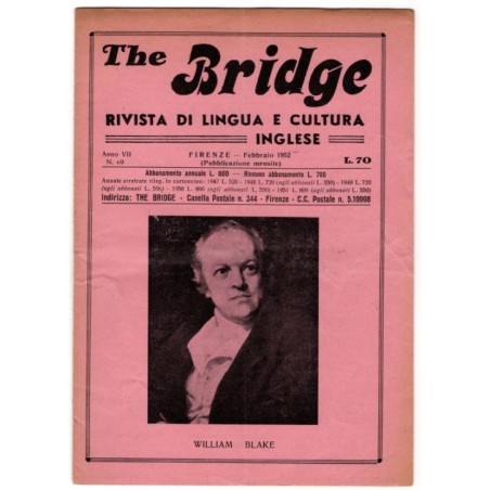 THE BRIDGE. RIVISTA DI LINGUA E CULTURA INGLESE-n 69, febbraio-1952