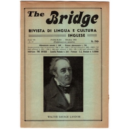 THE BRIDGE. RIVISTA DI LINGUA E CULTURA INGLESE-n 77, ottobre-1952