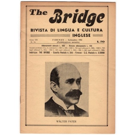 THE BRIDGE. RIVISTA DI LINGUA E CULTURA INGLESE-n 76, settembre-1952