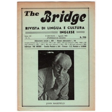 THE BRIDGE. RIVISTA DI LINGUA E CULTURA INGLESE-n 75, agosto-1952