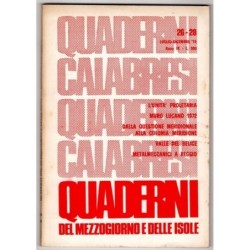 QUADERNI CALABRESI. MEZZOGIORNO E ISOLE-n 26-28, luglio/dicembre-1972