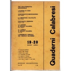 QUADERNI CALABRESI-n 19-20, maggio/agosto-1971