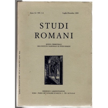 STUDI ROMANI-nn 3-4, luglio/dicembre-2003