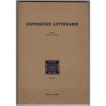 ESPERIENZE LETTERARIE-n 1-1987