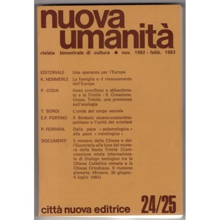 NUOVA UMANITÀ. RIVISTA BIMESTRALE DI CULTURA-n 24-25, nov 1982/feb 1983-1983