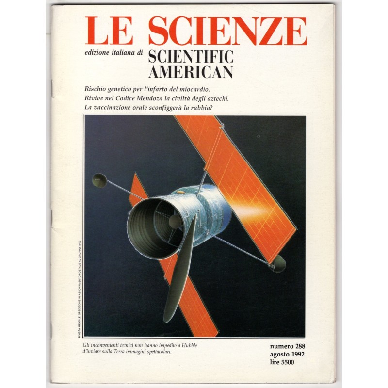 LE SCIENZE. EDIZIONE ITALIANA DI SCIENTIFIC AMERICAN-n 288, agosto-1992