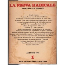 LA PROVA RADICALE-n 1, autunno-1971