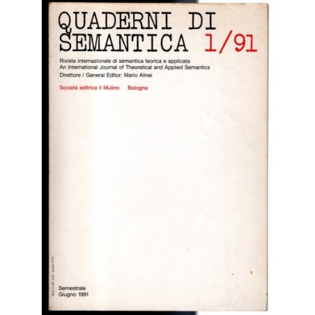 QUADERNI DI SEMANTICA-n 1, giugno-1991