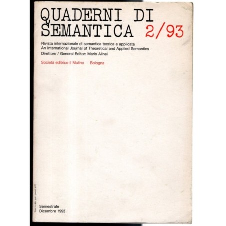 QUADERNI DI SEMANTICA-n 2, dicembre-1993
