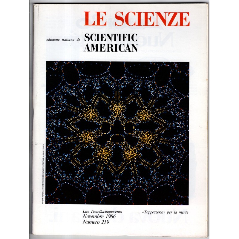 LE SCIENZE. EDIZIONE ITALIANA DI SCIENTIFIC AMERICAN-n 219, novembre-1986