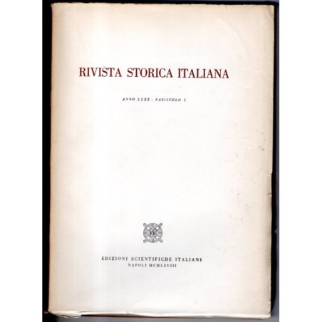 RIVISTA STORICA ITALIANA-fasc I-1968