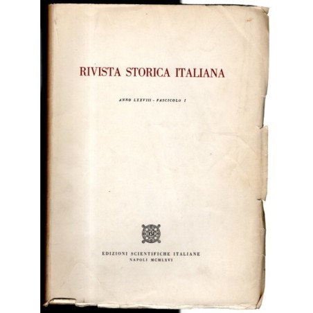 RIVISTA STORICA ITALIANA-fasc I-1966