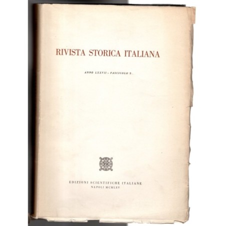 RIVISTA STORICA ITALIANA-fasc I-1965