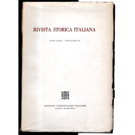 RIVISTA STORICA ITALIANA-fasc III-1973