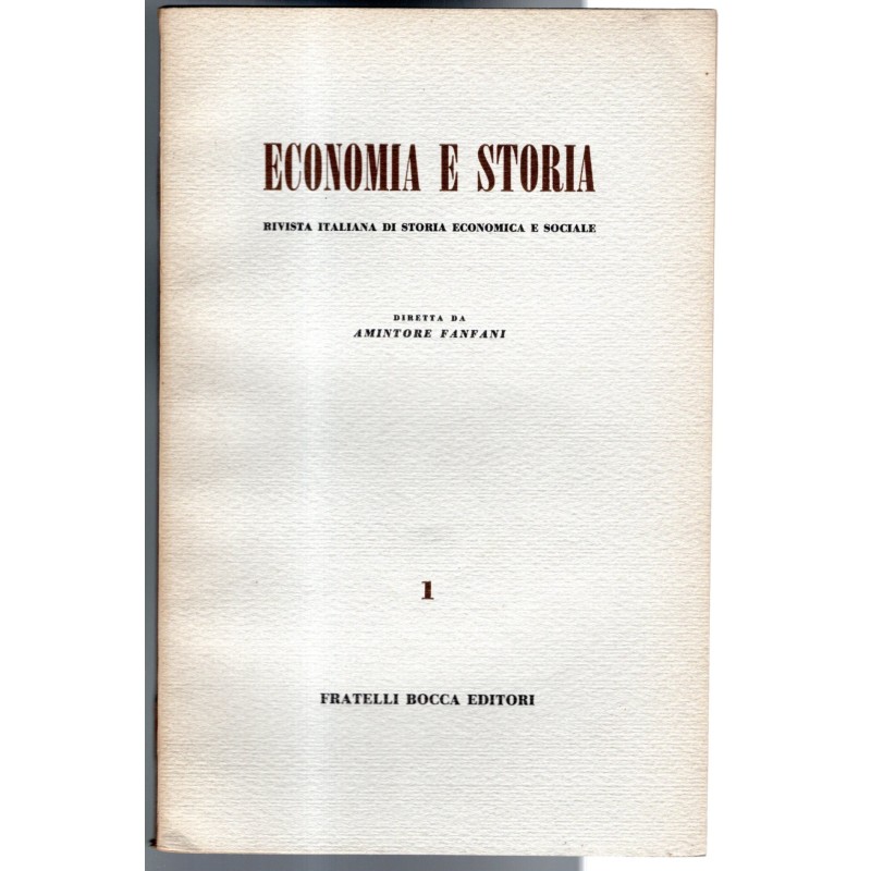 ECONOMIA E STORIA-n 1-1954