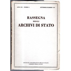 RASSEGNA DEGLI ARCHIVI DI STATO-n 3, settembre/dicembre-1959