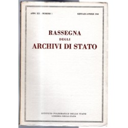 RASSEGNA DEGLI ARCHIVI DI STATO-n 1, gennaio/aprile-1960