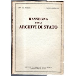 RASSEGNA DEGLI ARCHIVI DI STATO-n 2, maggio/agosto-1960