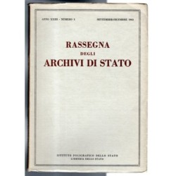 RASSEGNA DEGLI ARCHIVI DI STATO-n 3, settembre/dicembre-1963