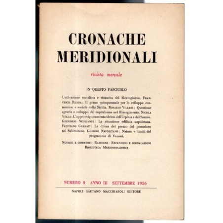 CRONACHE MERIDIONALI-n 9, settembre-1956