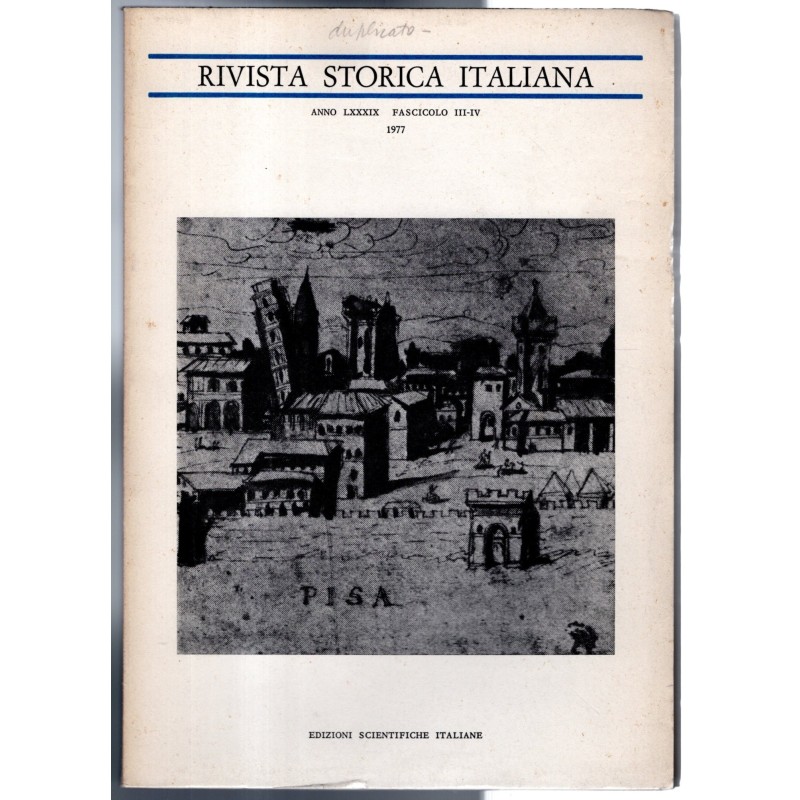 RIVISTA STORICA ITALIANA-fasc III-IV-1977