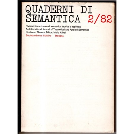 QUADERNI DI SEMANTICA-n 2, dicembre-1982