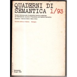 QUADERNI DI SEMANTICA-n 1, giugno-1993