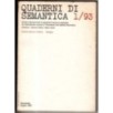 QUADERNI DI SEMANTICA-n 1, giugno-1993
